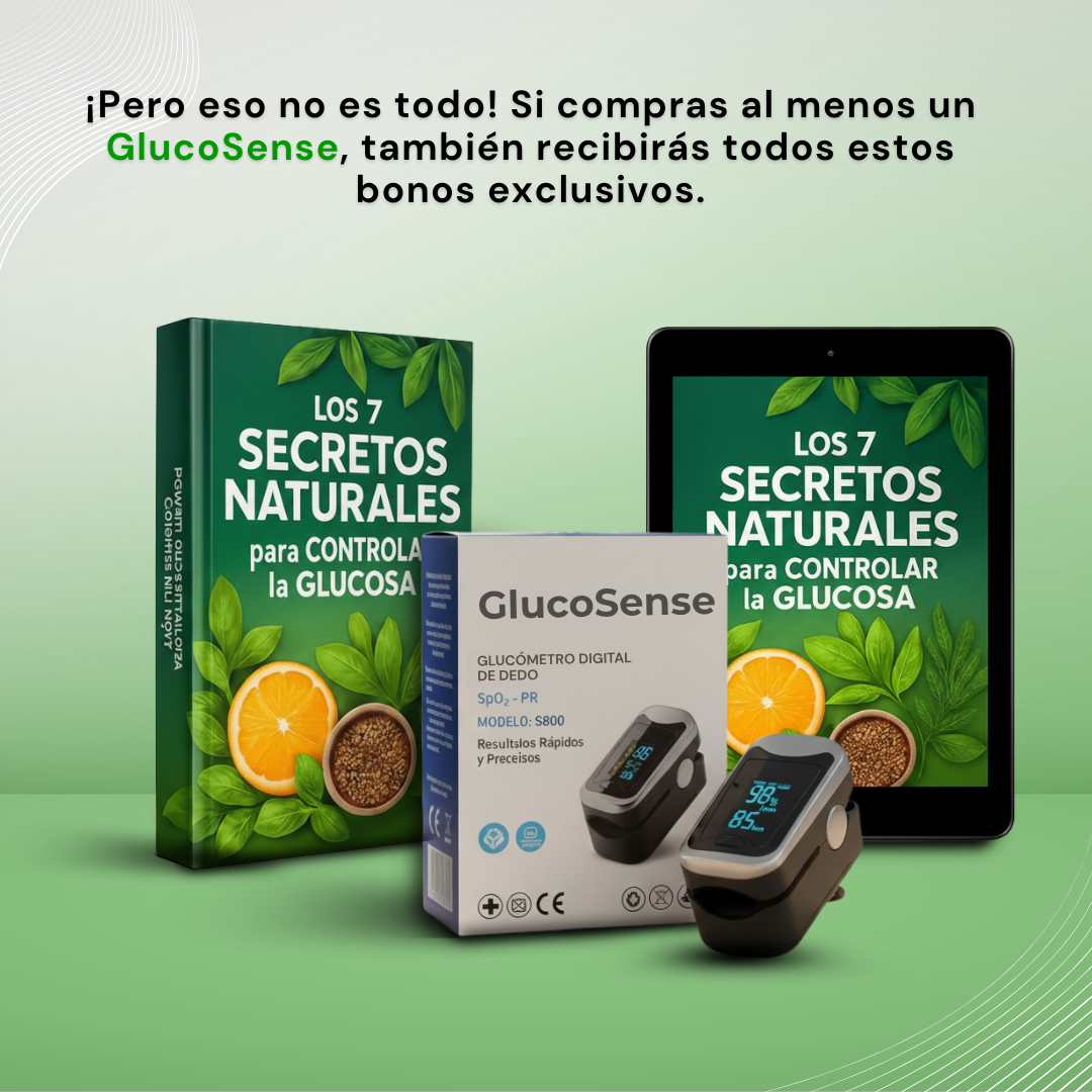 GlucoSense™ 3 en 1: Glucosa, Presión y Oxígeno Sin Agujas + Regalo Exclusivo